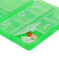 thumbnail image 2 of Unique Bargains Durable 9 Grids Double Layer Pill Case Green, 2 of 6