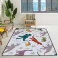 thumbnail image 3 of Coolnut Area Rug 60 x 39 inch (5'x 3'3"), Dinosaurs Leaves Flowers Nursery Rug Floor Mat Kids Playing Mat for Living Room Bedroom, 3 of 6