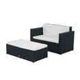 thumbnail image 1 of Outsunny Deluxe Outdoor Rattan  2pc  Sofa Set w/Ottoman, 1 of 9