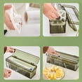 thumbnail image 3 of Toystoory Caja cortadora de película adhesiva de plástico, dispensador de envoltura de alimentos resistente al desgaste, suministros de cocina Organizadores de utensilios de cocina, 3 of 6