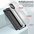 thumbnail image 2 of for Samsung A51 4G Luxury case, Hybrid Soft Silicone Bumper & Crystal Clear Hard PC Back,3 in 1 Military Drop Protection Transparent, Camera Lens Protection Case for Samsung Galaxy A51 4G, Black, 2 of 7