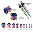 thumbnail image 4 of BodyJ4You 37PC Gauges Kit Ear Stretching Aftercare Balm 14G-00G Rainbow Steel Tunnel Taper Set, 4 of 7