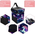 thumbnail image 2 of Starry Unicorn Foldable Mini Trash Can for Car with Lid, Leak-proof Hanging Storage Bag - Car Garbage Can, 2 of 6