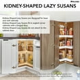 thumbnail image 3 of Rev-A-Shelf Ld-2472-28Bm-1 Lazy Daisy Polymer Double 2 Tier 28" Kidney Ribbed Lazy Susan, 3 of 7