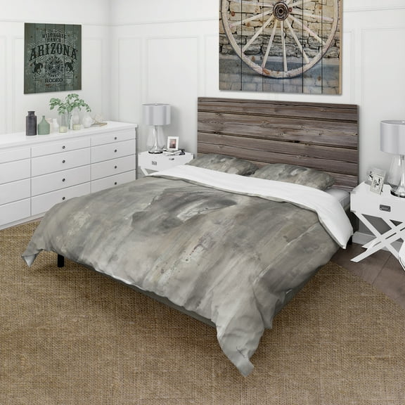 Designart 'Farmhouse Horse' Cottage Duvet Cover Set