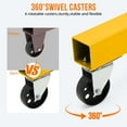 thumbnail image 3 of 2 Ton Folding Hydraulic Engine Hoist with Lever, Folding Engine Shop Crane Hoist Lift, Heavy Cherry Picker with 6 Wheels for Garage, Workshop, 3 of 7