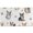 Cartoon Corgi Dog, variant on Border Collie Dog and Flower Florals Door Rugs,Washable Non Slip Door Mats Indoor,Decorative Door Mats,Entry Mat Indoor for Entrance,Bedroom,Kitchen,Bathroom,17"x30"
