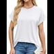 thumbnail image 1 of Camisetas Casuales Holgadas para Mujer, Camisetas de Verano de Corta con Cuello Redondo y Modernas M, 1 of 10