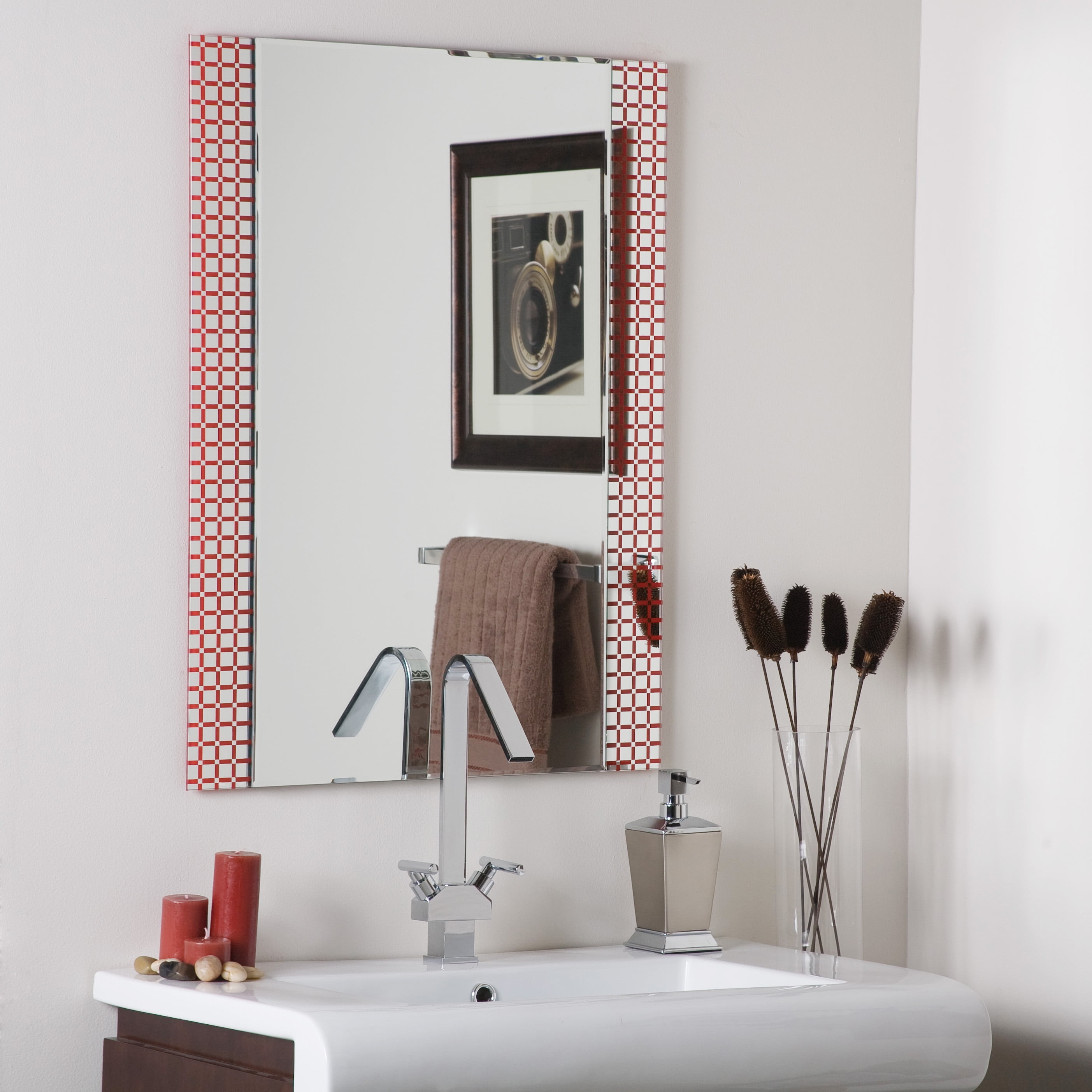 Hip to Be Square Frameless Bathroom Mirror