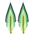 thumbnail image 1 of ORUYROP Long Beaded Dangle Earrings u2013 Boho Native Handmade Seed Bead Tassel Earrings for Women, Bohemian Large Statement Beaded Drop Fringe Earrings, 1 of 7