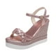 thumbnail image 2 of Zapatos de mujer de verano Boca de pescado Tacón de cuña medio Sandalias de mujer con hebilla de metal Wmkox8yii  nm9556, 2 of 7