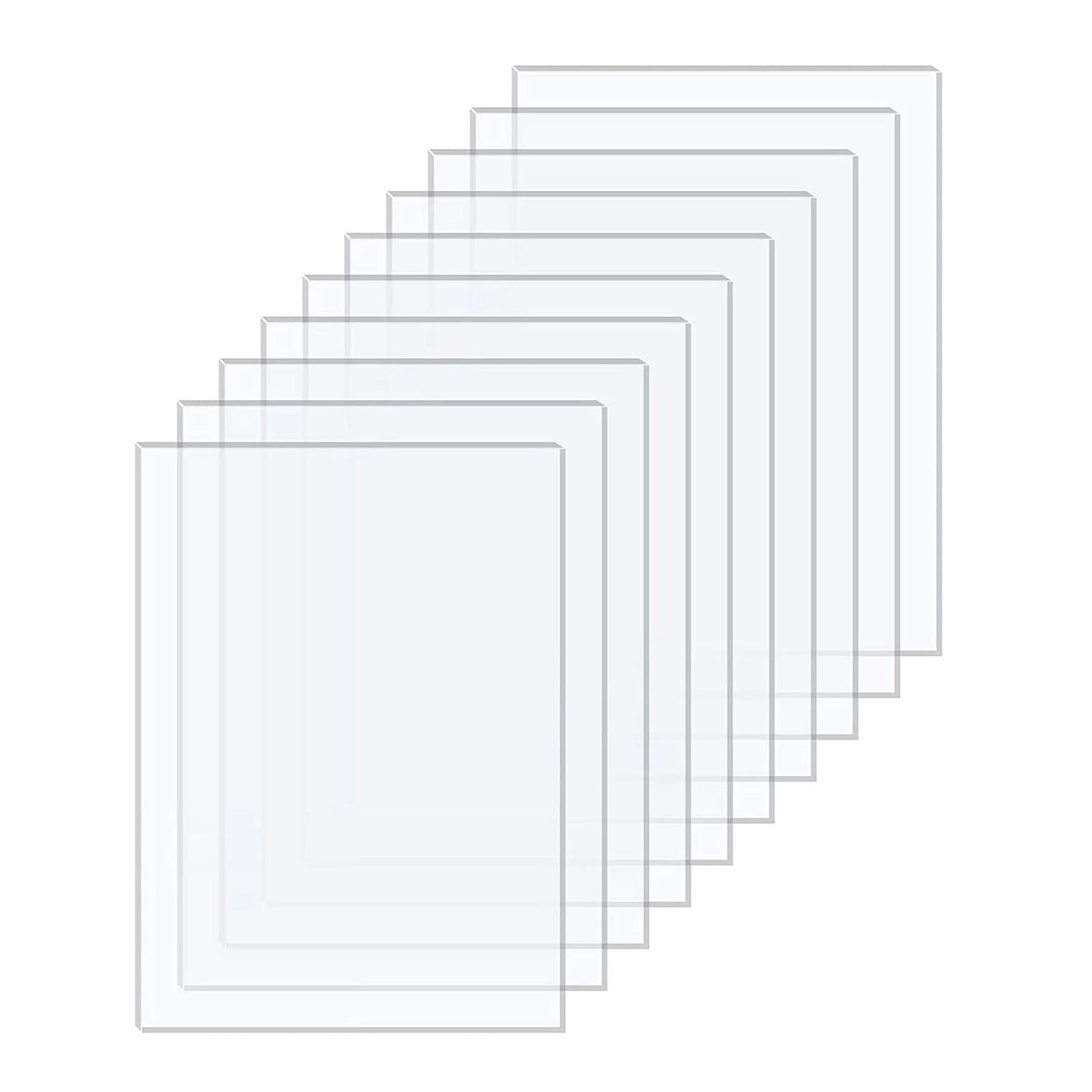 20Pcs/set Transparent Clear Plastic Sheet Clear Acrylic Sheet for Photo