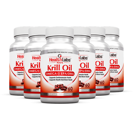 Omega 3 Krill Oil Highest Concentration of Omega-3s, 6S 9S DHA/EPAS 1000mg (Pack of