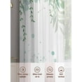 thumbnail image 6 of Teal Botanical Sheer Curtains 54 Inch Length 2 Panels Set for Living Room/Bedroom, Spring Weeping Eucalyptus Leaves Semi Curtain Sheers Drapes Rod Pocket Curtains Window Treatment Set 52''x54''x2, 6 of 7