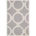 thumbnail image 2 of SAFAVIEH Cambridge Joss Geometric Circles Wool Area Rug, Silver/Ivory, 2' x 3', 2 of 5