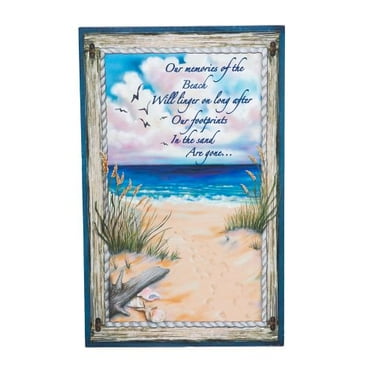 Beachcombers Footprints Gone Plaque