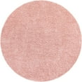 thumbnail image 3 of Unique Loom Davos Shag Collection Area Rug - Solid (4' 1" Round Dusty Rose), 3 of 7
