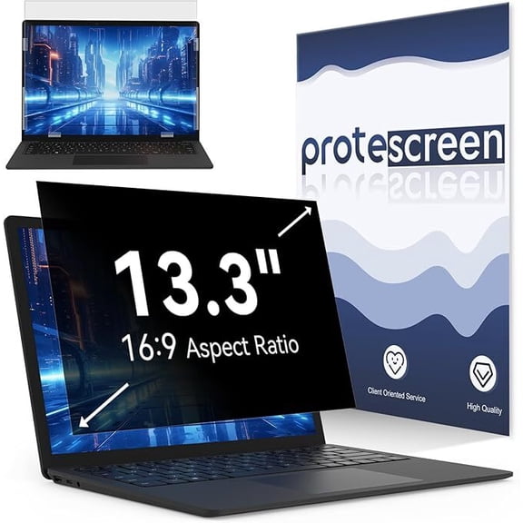 Laptop Privacy Screen 13.3 Inch Compatible With Lenovo Hp Dell Acer Asus Thinkpad Envy Xps, 16:9 Aspect Removable Anti Glare Blue Light Filter Protector,13 in Computer Monitor Privacy Shield