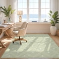 thumbnail image 3 of Design&I 8'x10' Washable Area Rug Sage Interlocking Cream Grid Balanced Contemporary Bathroom Waffle for Living Room, Family Extra Large Skid-Resistant Low Profile, 3 of 7