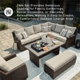 thumbnail image 5 of Signature Design by Ashley Brook Ranch Brown Outdoor Sectional - Set of 3, 5 of 7