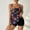 Purple, variant on Pntutb Womens Tankini Bathing Suits Two-Piece Swim Dress High Waist Lace Up Swimsuits with Boyshorts