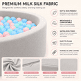 thumbnail image 3 of BEEPRINCESS Ball Pit with 100 Balls for Infants & Toddlers Ages 1-3 - Soft Memory Foam, Round Shape, 35" x 12", Gray, 3 of 9