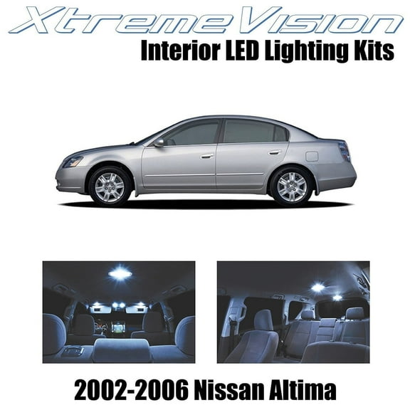XtremeVision LED for Nissan Altima Sedan 2002-2006 (10 Pieces) Cool White Premium Interior LED Kit Package Installation Tool Tool