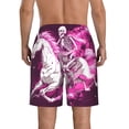 thumbnail image 3 of KLL Skull White Horse Men's Casual Summer Beach Shorts Hawaiian Shorts with Pockets-3X-Large, 3 of 5