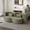 Shape 2 | Light Green, variant on 75" Convertible Frameless Sofa Bed Memory Foam Faux Fur Cloud Couch with 2 Pillows Compressed for Apartment Beige+Cream