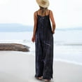 thumbnail image 3 of Wensltd Women Jumpsuits One Piece Sleeveless Printed Wide Leg Pant With Pockets, 3 of 5
