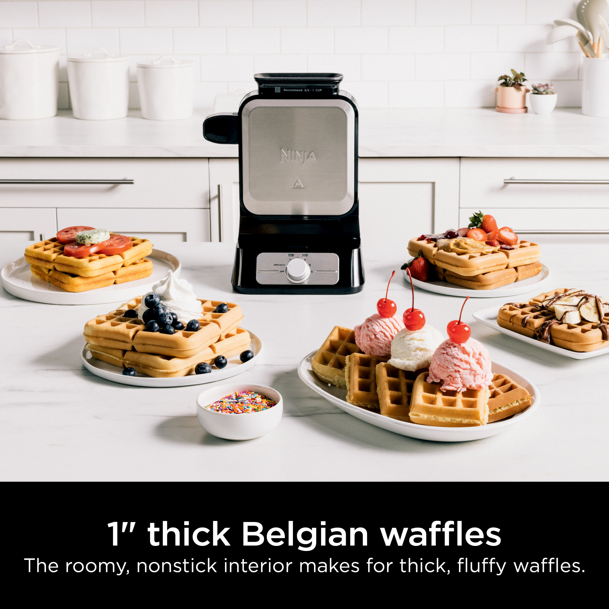 Ninja Belgian Waffle Maker Pro Neverstick, BW1001 photo 5