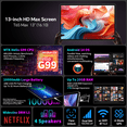 thumbnail image 3 of Android Tablet 13 inch, TECLAST T65MAX 20GB RAM + 256GB ROM(TF 5To) Android 14 Tablets Helio G99 Octa Core, 2K Display Gaming Tablet, 13MP+8MP/10000mAh/18W/BT5/GPS/3.5MM/Widevine L1, 3 of 10