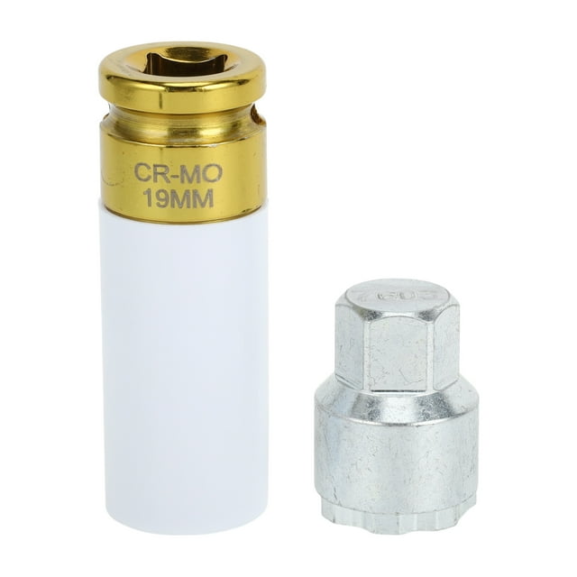 Tuerca de bloqueo de rueda Unique Bargains con adaptador de 19 mm para Volvo #7602 Llave de extracción de tornillo antirrobo 1 juego