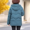 thumbnail image 6 of Wancir Womens Zipper Hooded Puffer Jacket Long Sleeve Winter Warm Down Coats with Pockets, 6 of 7