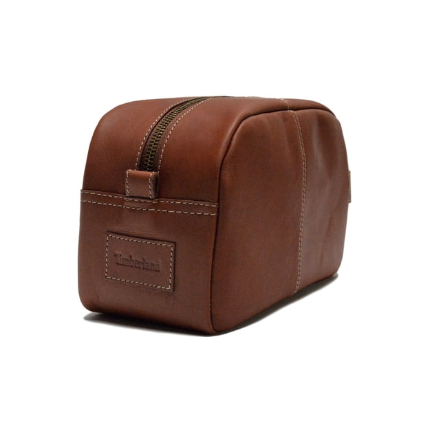 Kit de viaje Timberland Nevada Leather para hombre color coñac
