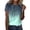 Mint Green, variant on Women's T-Shirts T Womens Daily Summer Gradient Print O Neck Tank Tops Short Sleeve Workout Shirts Casual Loose Tees Black XXL