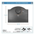 thumbnail image 2 of Minuteman International Cast Iron Shell Fireplace Fireback, Small, Black, 2 of 4