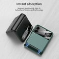 thumbnail image 5 of For Samsung Galaxy Z Flip 3 5G Case, Magnetic Folding Stand Shockproof Hybrid Protective Cover, Darkgreen, 5 of 6
