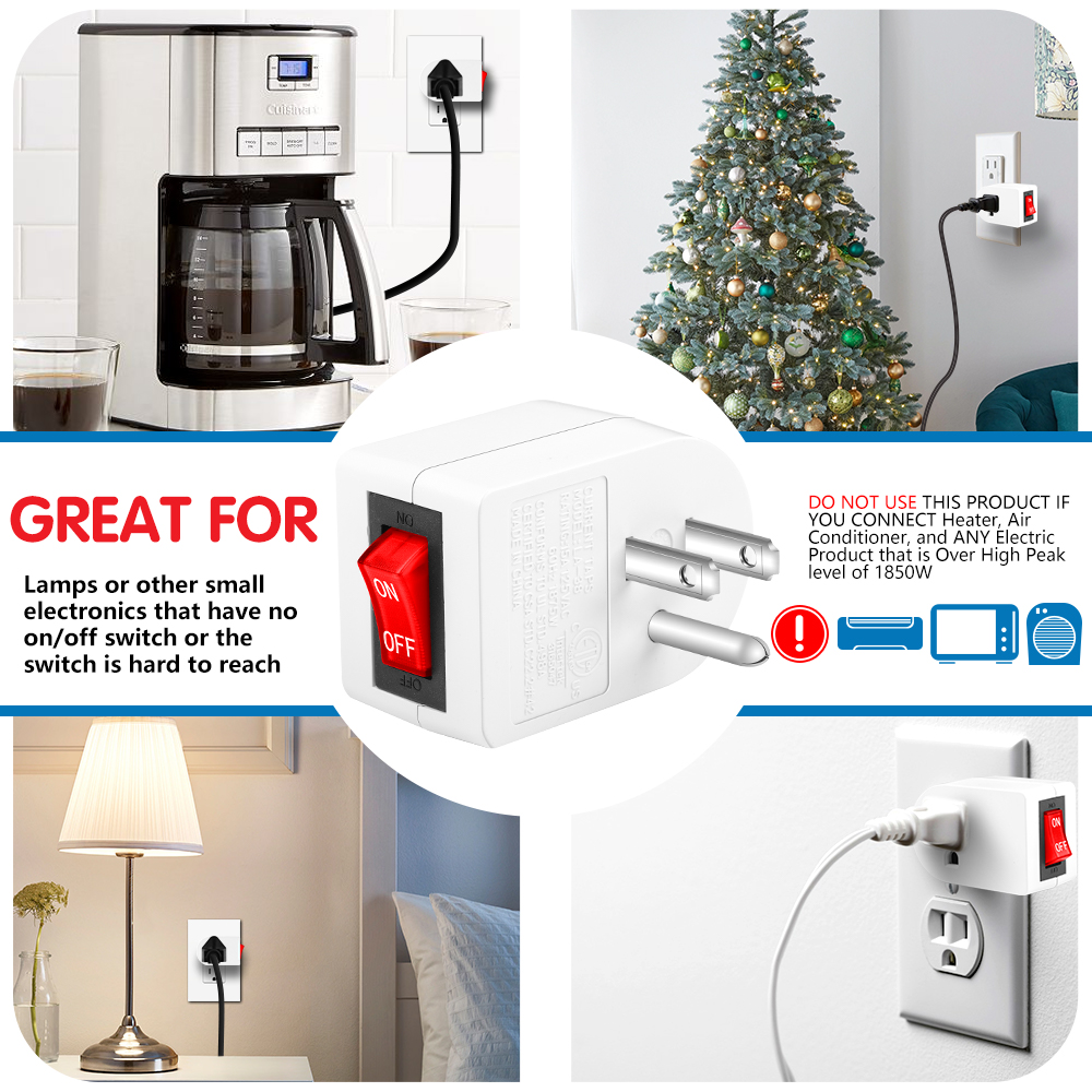 Kasonic Grounded Outlet Adapter, ETL Listed Wall Tap Kuwait Ubuy