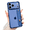 Navy, variant on siduater Clear Case for iPhone 17 Pro | Shockproof Translucent PC Back Cover + Soft TPU Bumper with Adjustable Finger Grip Loop for Girls Women, HD Clear
