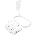 thumbnail image 1 of Regleta Olcorife con 8 tomas AC, 8 puertos USB, cable de 3 m y protección contra sobretensiones de 2000 J, 1 of 7
