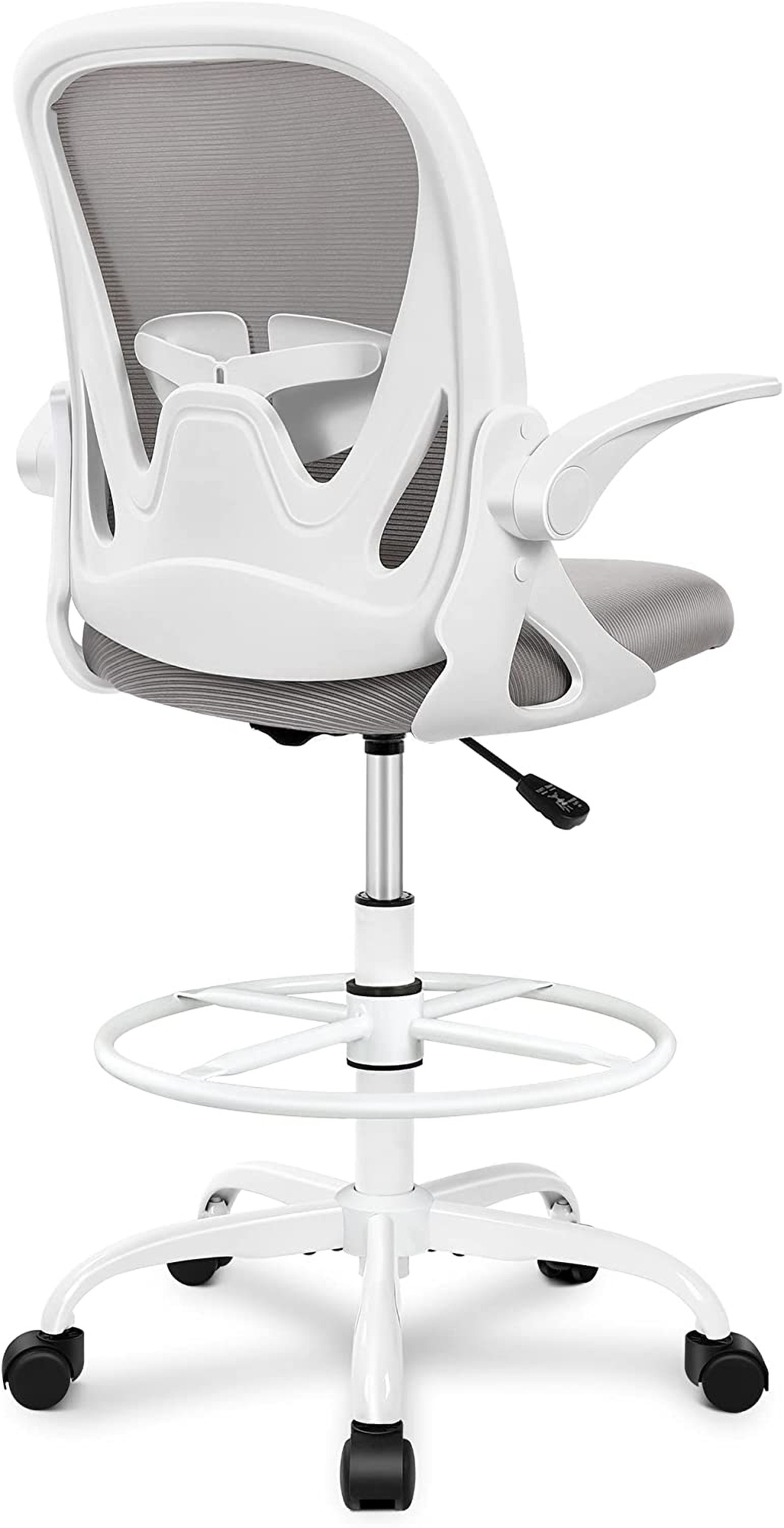 Coolhut Drafting Chair Tall Office Chair with Flipup Armrests