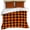 Orange, variant on 3 Piece Farmhouse Checkered Duvet Cover Set Full Size, Microfiber Comforter/Quilt Cover with Corner Ties and 2 Pillowcases, Black White Buffalo Plaid All Season Soft Bedding with Zipper Closure