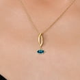thumbnail image 3 of Gem Stone King 10K Yellow Gold London Blue Topaz Pendant Necklace for Women | 0.30 Cttw | Gemstone November Birthstone | Marquise 6X3MM | With 18 inch Chain, 3 of 6