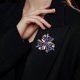 thumbnail image 3 of Broches de diamantes vintage para mujer WEIHJMXG Elegantes broches de cristal simulado morados, 3 of 4