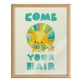 thumbnail image 2 of Kate and Laurel Blake Splish Splash Zoo Lion Framed Printed Glass Wall Art by Heather Rosas, 16x20 Natural, Adorable Animal Home Decor for Bathroom, 2 of 7