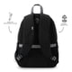 thumbnail image 4 of TOTTO Mochila Ergonómica Grande Porta Laptop 14 Repelente a Líquidos | Escuela - Oficina - Viaje | 2 negro G, 4 of 8