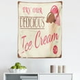 thumbnail image 1 of Ice Cream Tapestry, Try Our Delicious Ice Cream Logo Pop Art Style Advertisement Graphic Print, Fabric Wall Hanging Decor for Bedroom Living Room Dorm, 5 Sizes, Pink Cream Umber, by Ambesonne, 1 of 1
