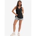 thumbnail image 4 of Women's Sleeveless Blouse Summer Casual Tank Top - Flowy Loose Fit, V-Neck, Lightweight Breathable, 4 of 6