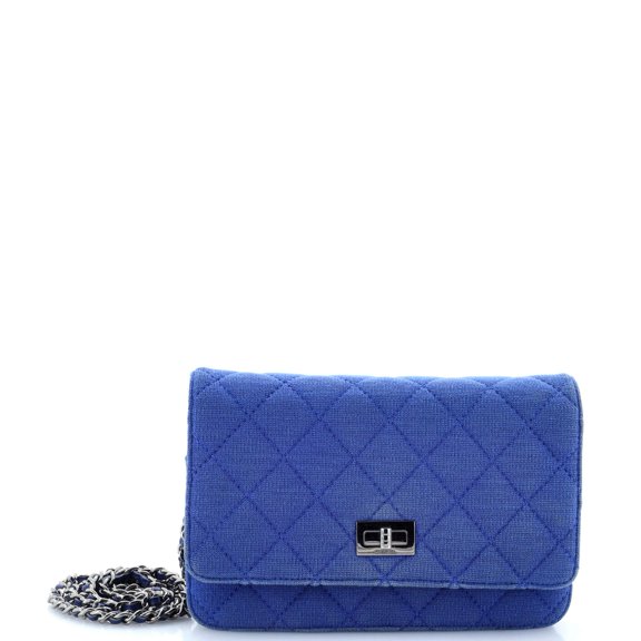 Pre-Owned Reissue 2.55 Wallet on Chain Quilted Jersey By Rebag